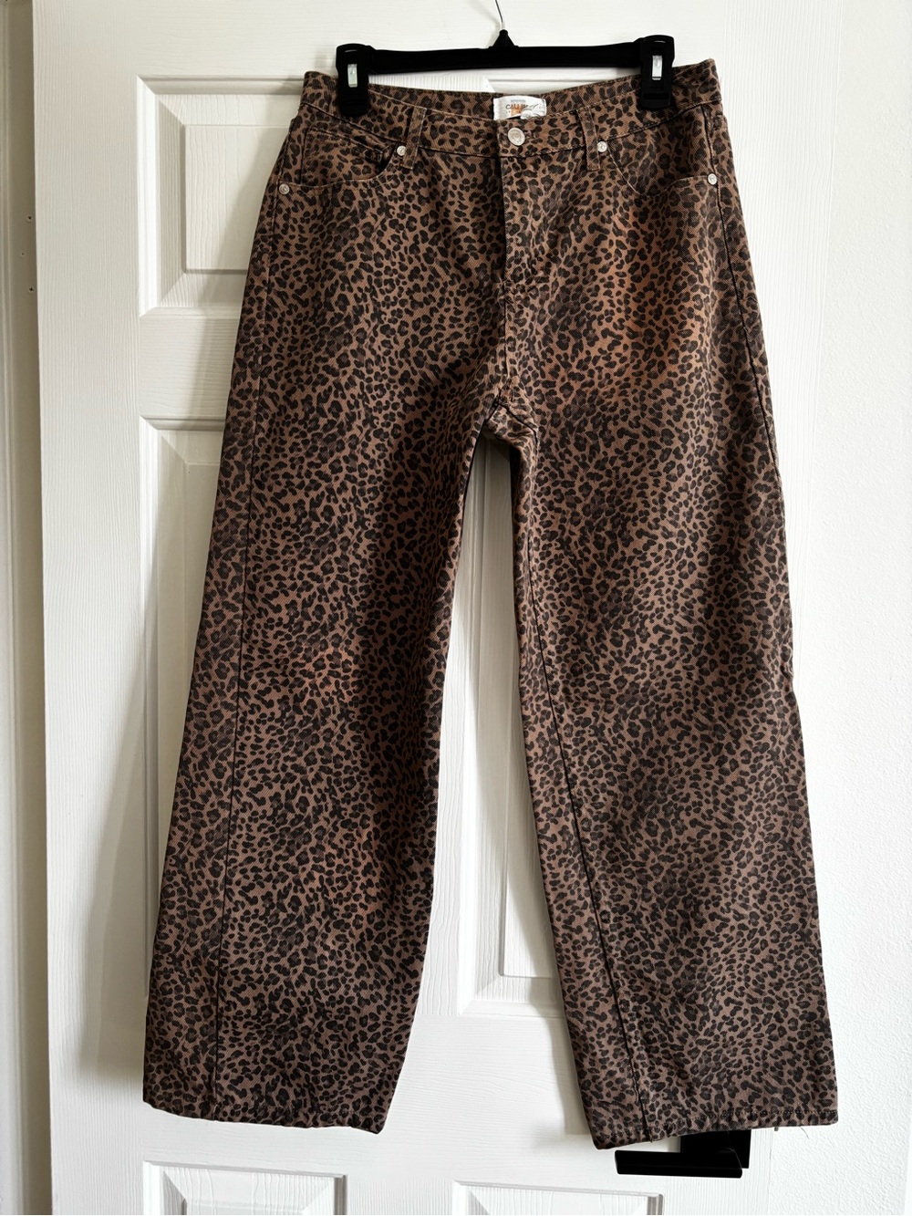 Brown Leopard wide Print Pants